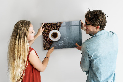 Tableau magnétique mural Une tasse de café