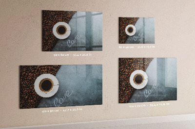 Tableau magnétique mural Une tasse de café