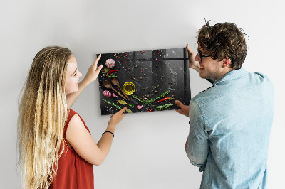 Tableau magnétique Épices sur le comptoir