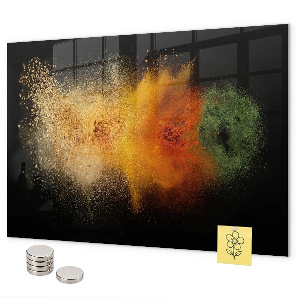 Tableau magnétique mural Épices renversées