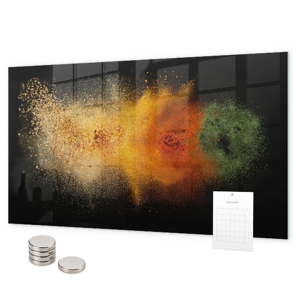 Tableau magnétique mural Épices renversées
