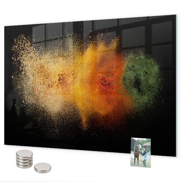 Tableau magnétique mural Épices renversées