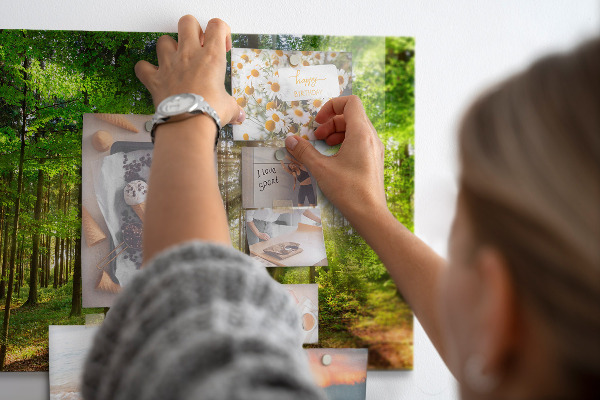Tableau magnétique Lever de soleil dans la forêt