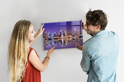 Tableau magnétique New York la nuit