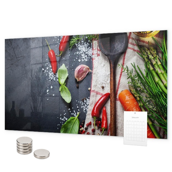 Tableau magnétique mural Légumes