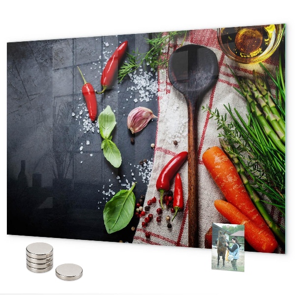 Tableau magnétique mural Légumes