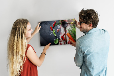 Tableau magnétique mural Légumes