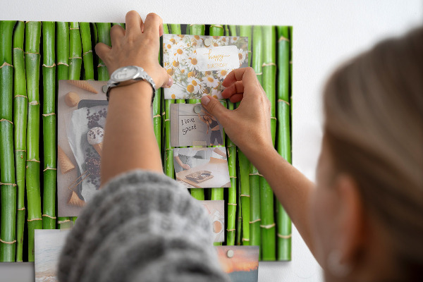 Tableau magnétique mural Mur en bambou