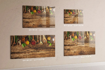 Tableau magnétique mural Cuillères à café d'épices