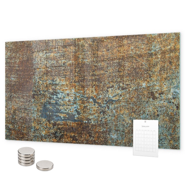 Tableau magnétique mural Rouille sur métal