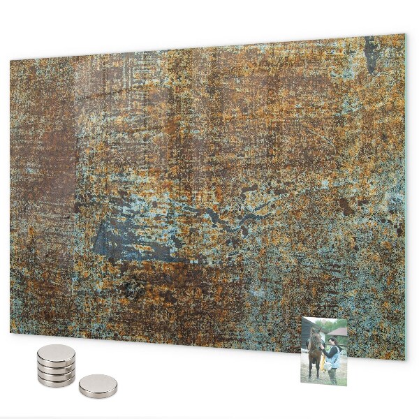 Tableau magnétique mural Rouille sur métal