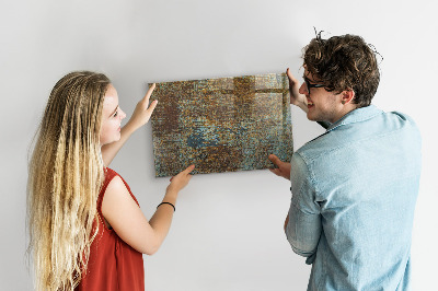 Tableau magnétique mural Rouille sur métal