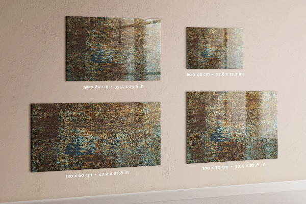 Tableau magnétique mural Rouille sur métal