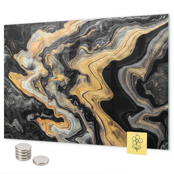Tableau magnétique marbre doré