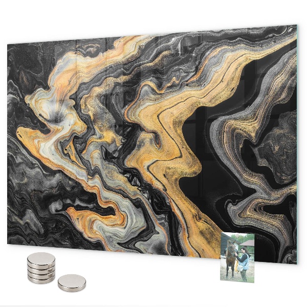 Tableau magnétique marbre doré