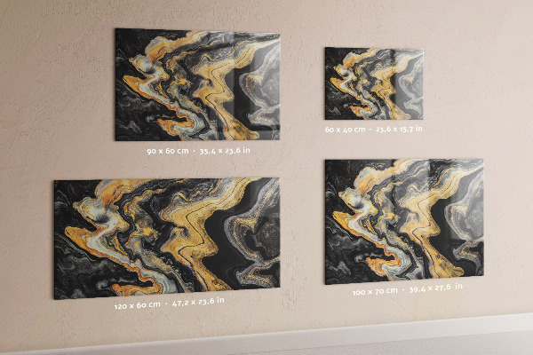 Tableau magnétique marbre doré