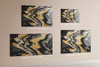 Tableau magnétique marbre doré