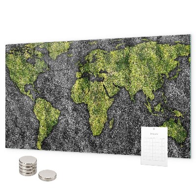 Tableau magnétique mural Carte du monde