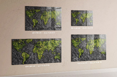 Tableau magnétique mural Carte du monde