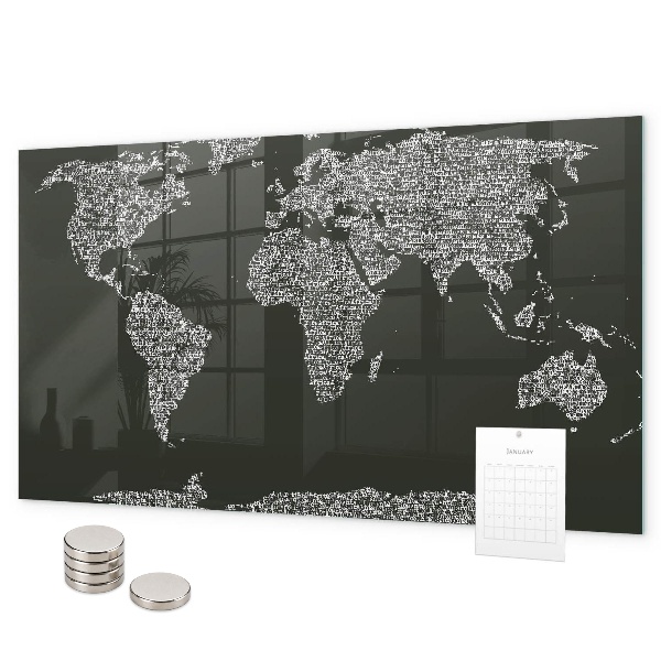 Tableau magnétique Noms des continents