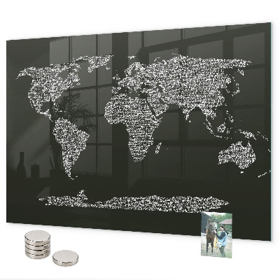 Tableau magnétique Noms des continents