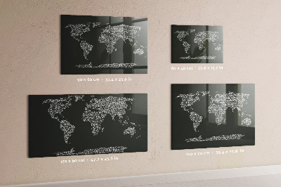 Tableau magnétique Noms des continents