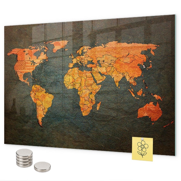 Tableau magnétique Carte du monde