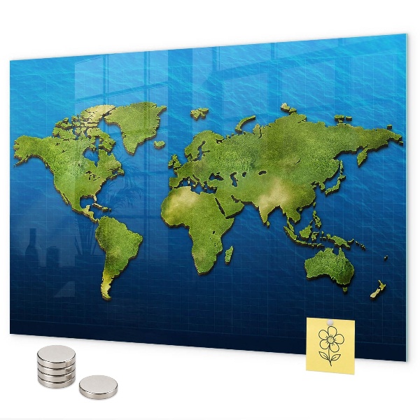 Tableau magnétique Carte du monde