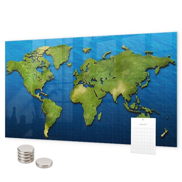 Tableau magnétique Carte du monde