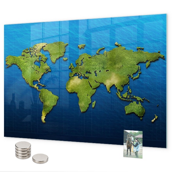 Tableau magnétique Carte du monde