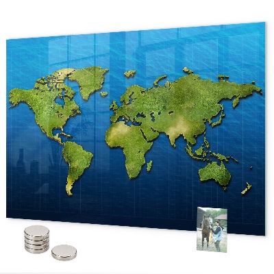 Tableau magnétique Carte du monde
