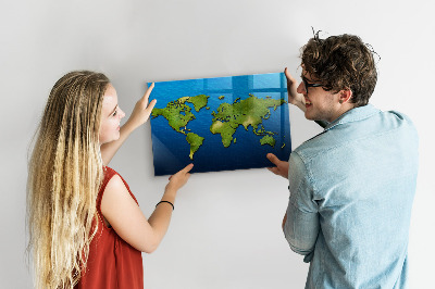 Tableau magnétique Carte du monde