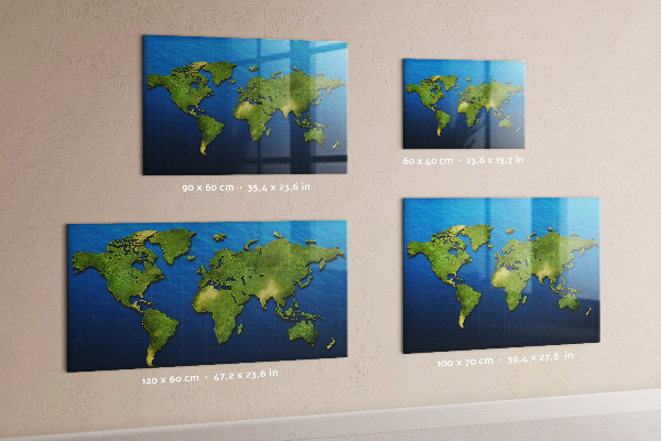 Tableau magnétique Carte du monde