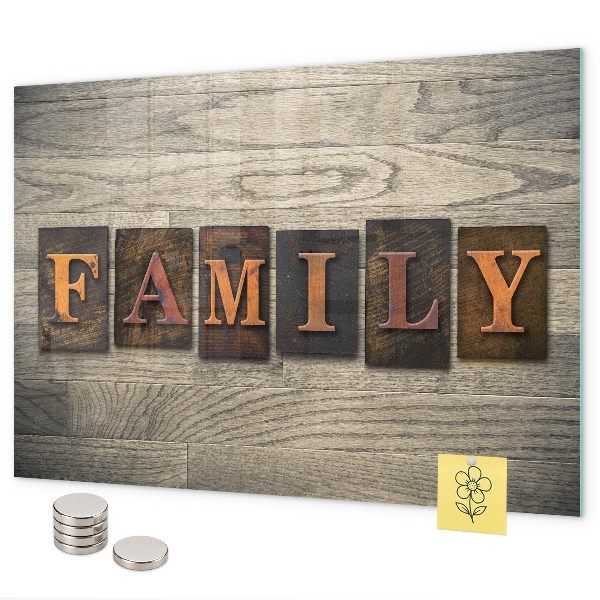 Tableau magnétique mural Famille d'inscriptions
