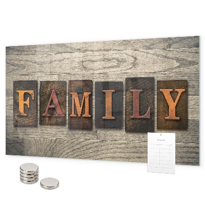 Tableau magnétique mural Famille d'inscriptions