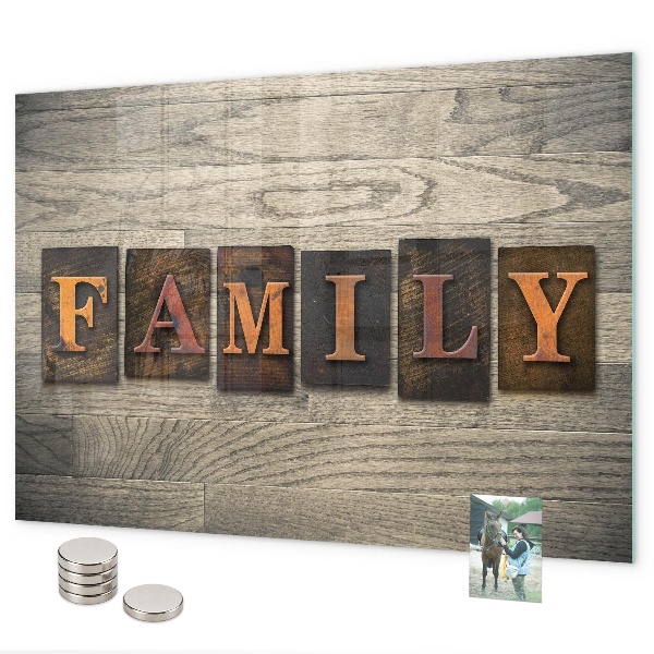 Tableau magnétique mural Famille d'inscriptions