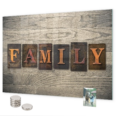 Tableau magnétique mural Famille d'inscriptions