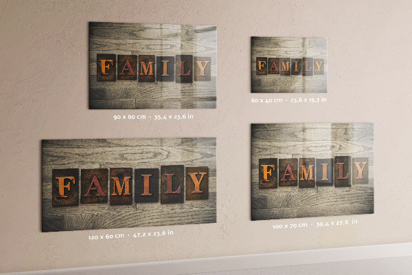 Tableau magnétique mural Famille d'inscriptions