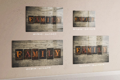 Tableau magnétique mural Famille d'inscriptions
