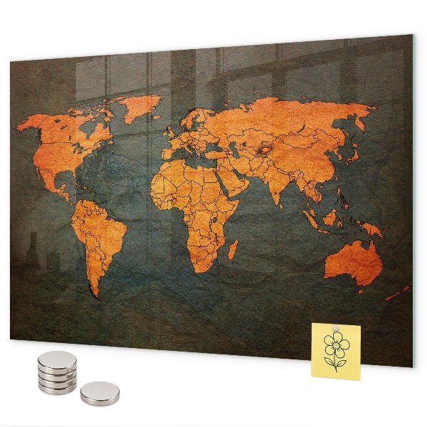 Tableau magnétique Carte du monde