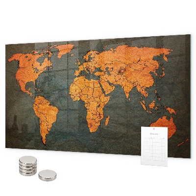Tableau magnétique Carte du monde