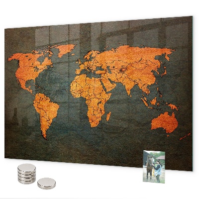 Tableau magnétique Carte du monde