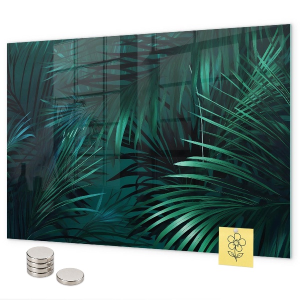 Tableau magnétique feuilles tropicales