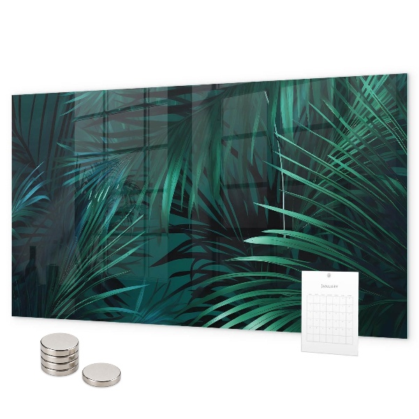 Tableau magnétique feuilles tropicales