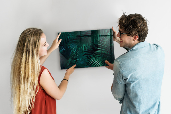 Tableau magnétique feuilles tropicales