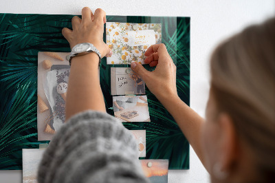 Tableau magnétique feuilles tropicales