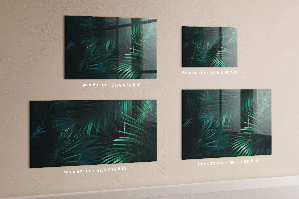 Tableau magnétique feuilles tropicales