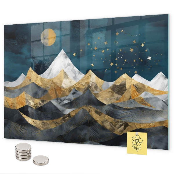 Tableau magnétique Montagnes la nuit