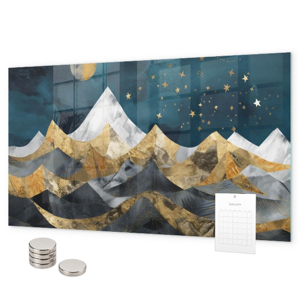 Tableau magnétique Montagnes la nuit