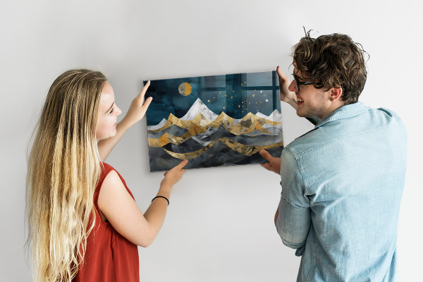 Tableau magnétique Montagnes la nuit